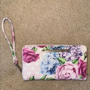 Betsey Johnson Floral Clutch Wristlet
